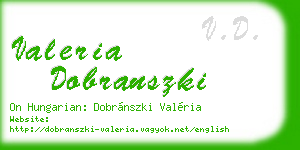 valeria dobranszki business card